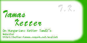 tamas ketter business card